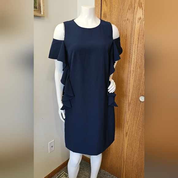 Vince Camuto Dresses & Skirts - Vince Camuto Navy Cold Shoulder Mini Dress